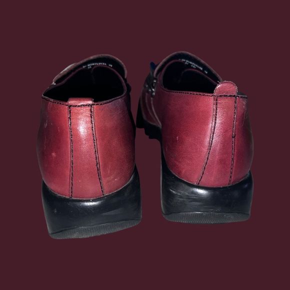 Dansko Womens Burgundy Janika Leather Round Toe Lace Up Oxford Shoes Size US 8.5 - Picture 3 of 6